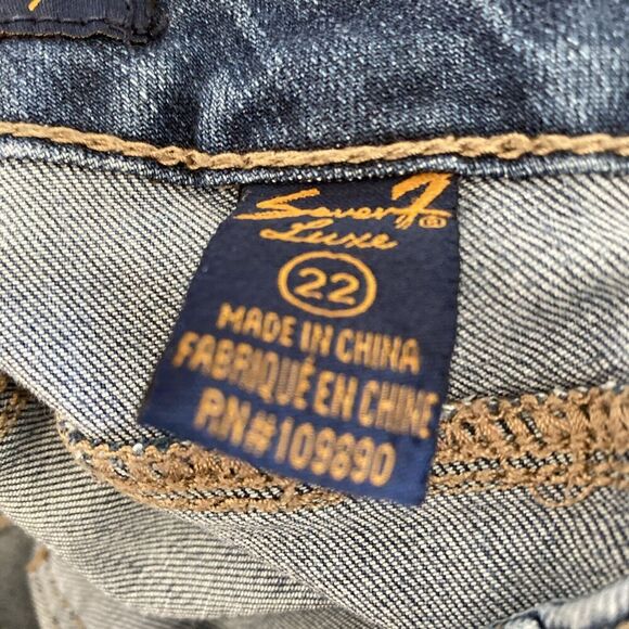 7 Seven For All Mankind Women’s Luxe Stretch Jeans/leggings Size 22 - Picture 7 of 10